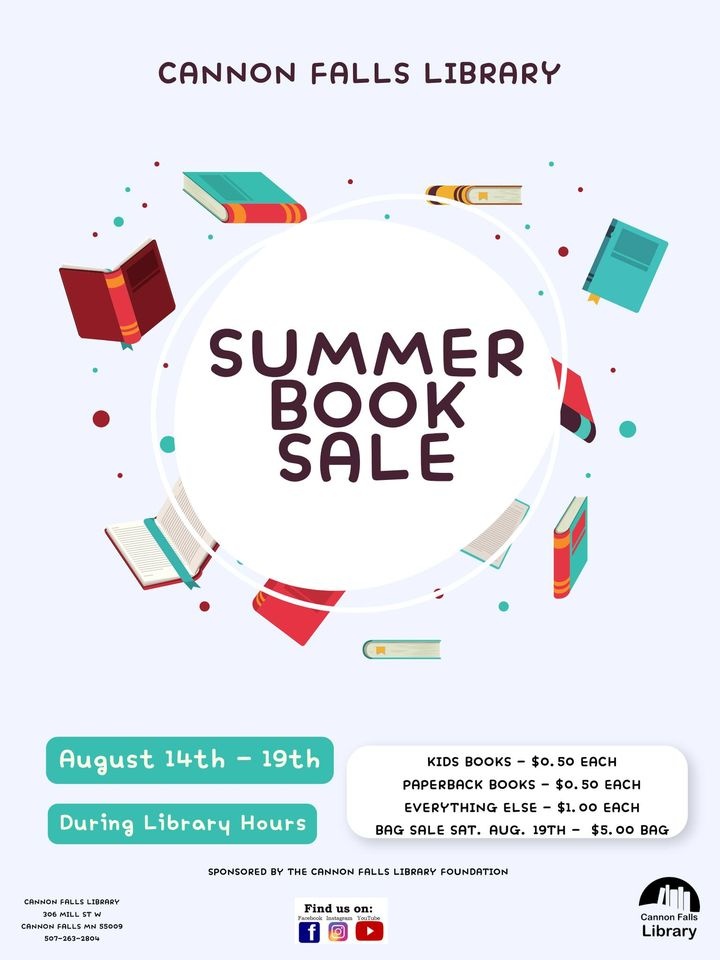 Cannon Falls Library Summer Book Sale