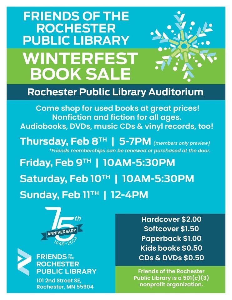 Friends of the Rochester Public Library Winterfest Book Sale